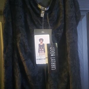 Sold out ..Current mood call it dreaming black lace long sleve top.